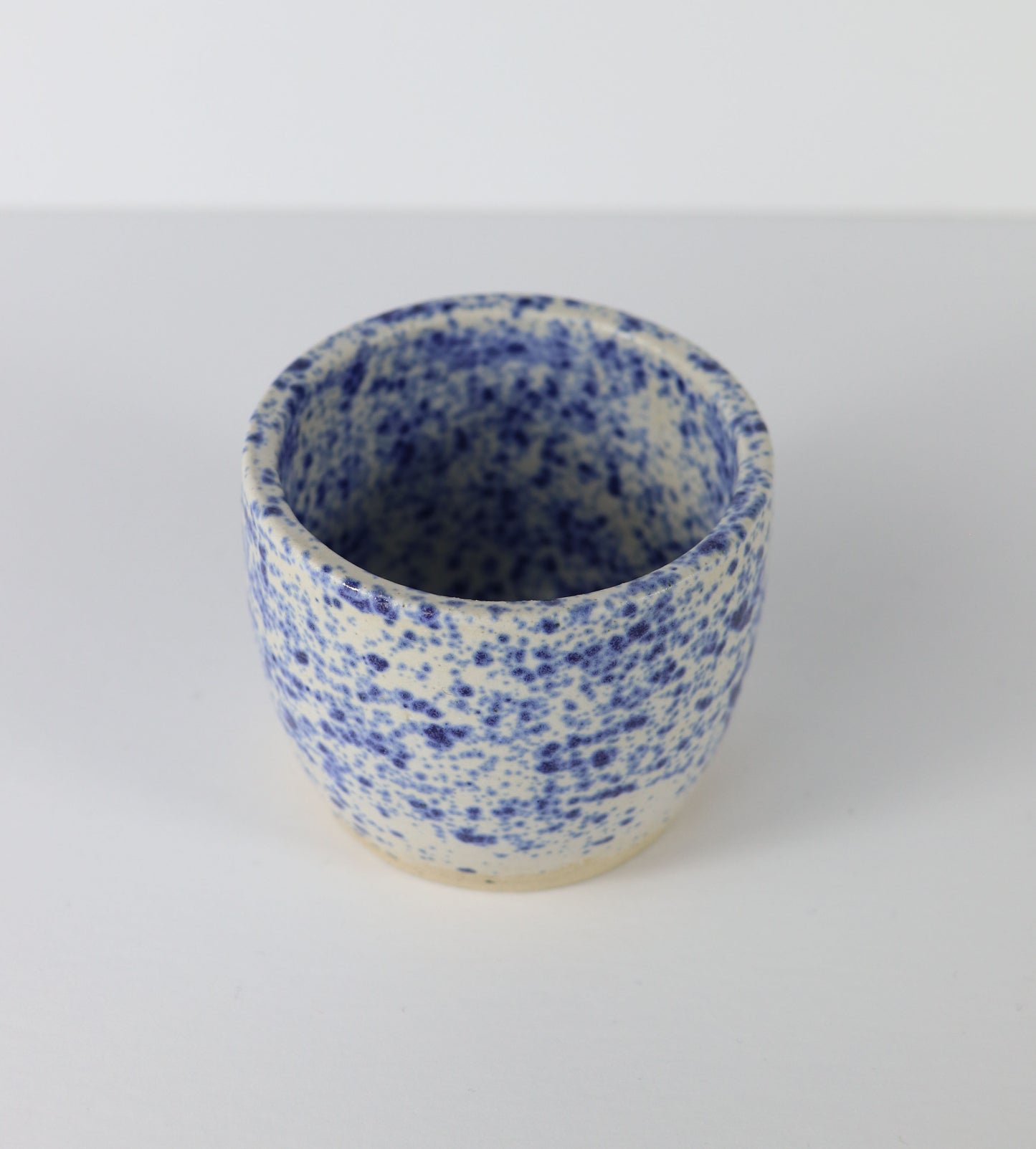 Small Blue Splatter Pot