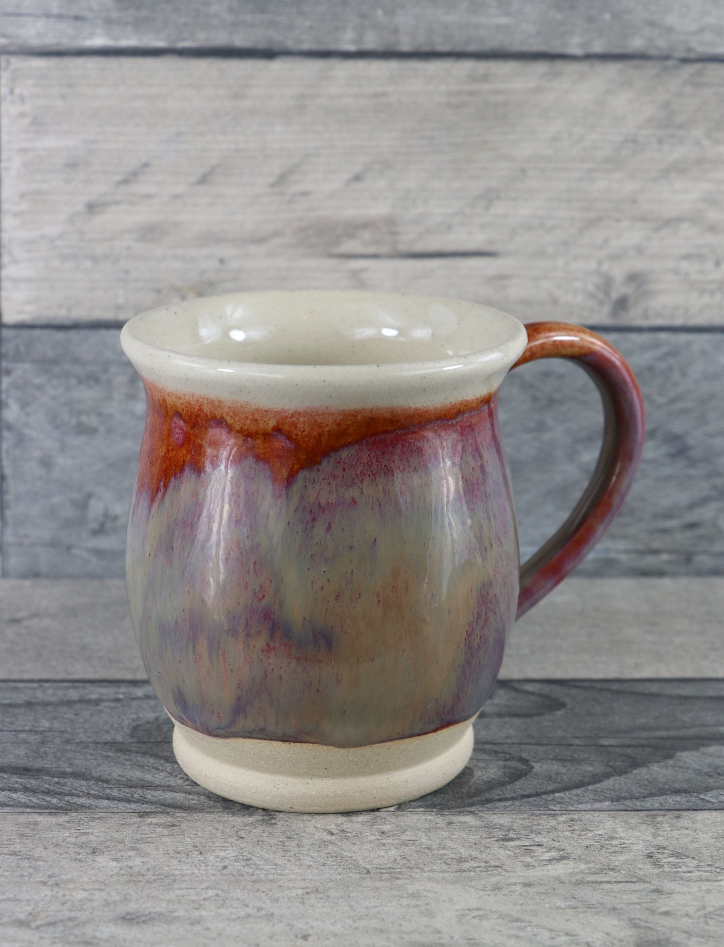 Burgundy Grey Mug