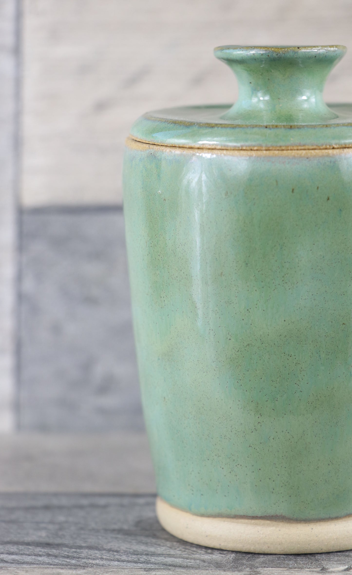 Sage Green Lidded Pot