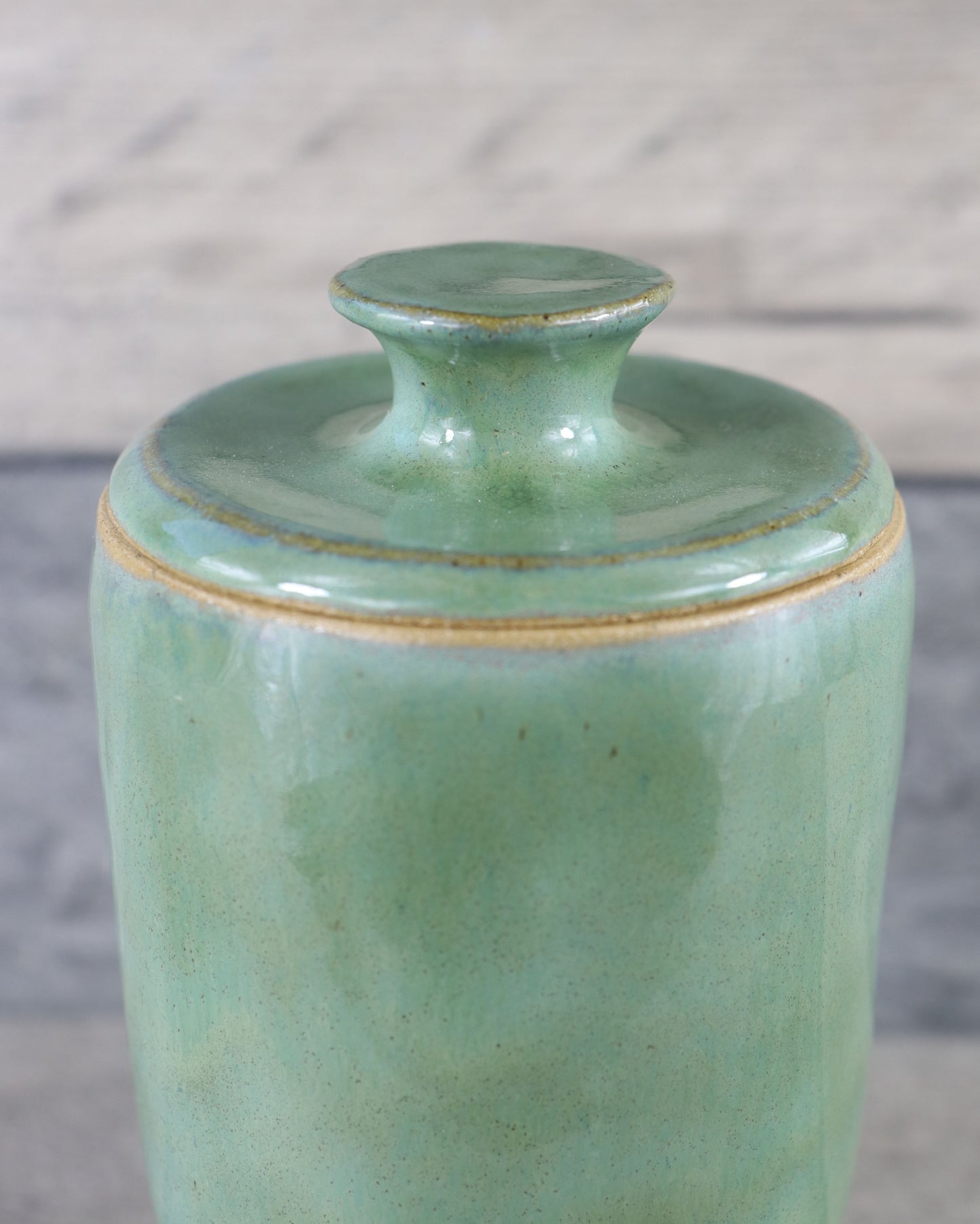 Sage Green Lidded Pot