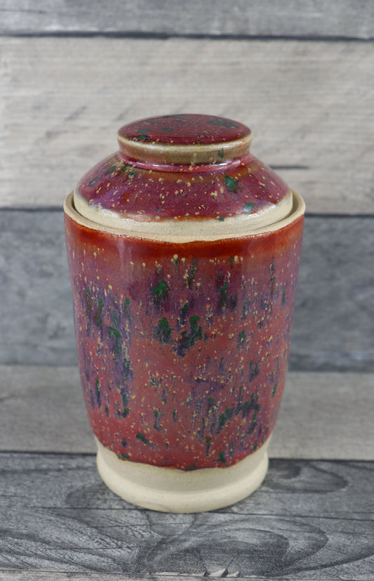 Holly Shimmer Lidded Pot