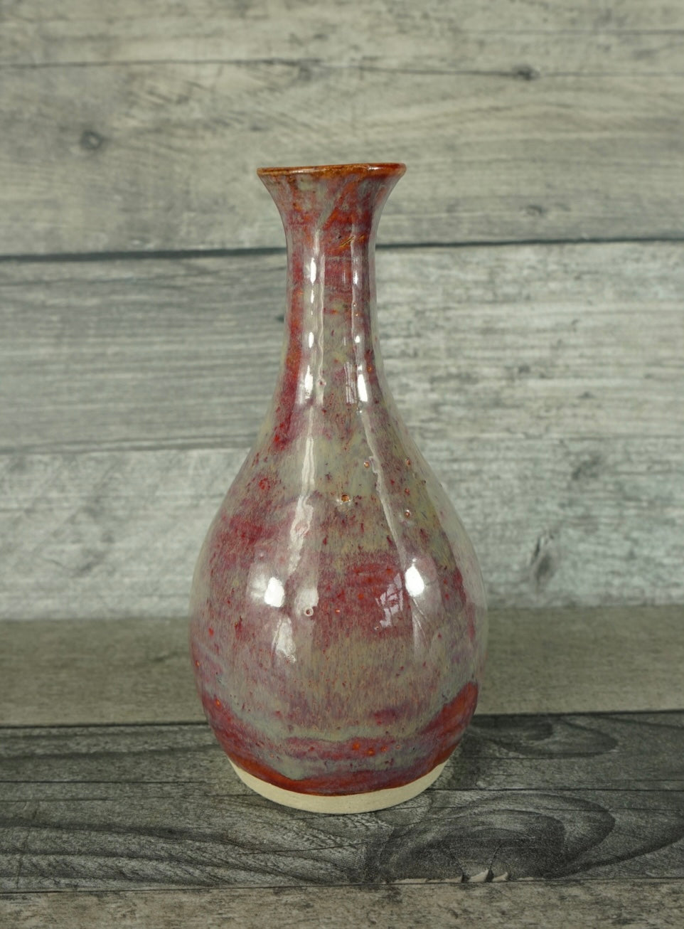 Burgundy Grey Vase