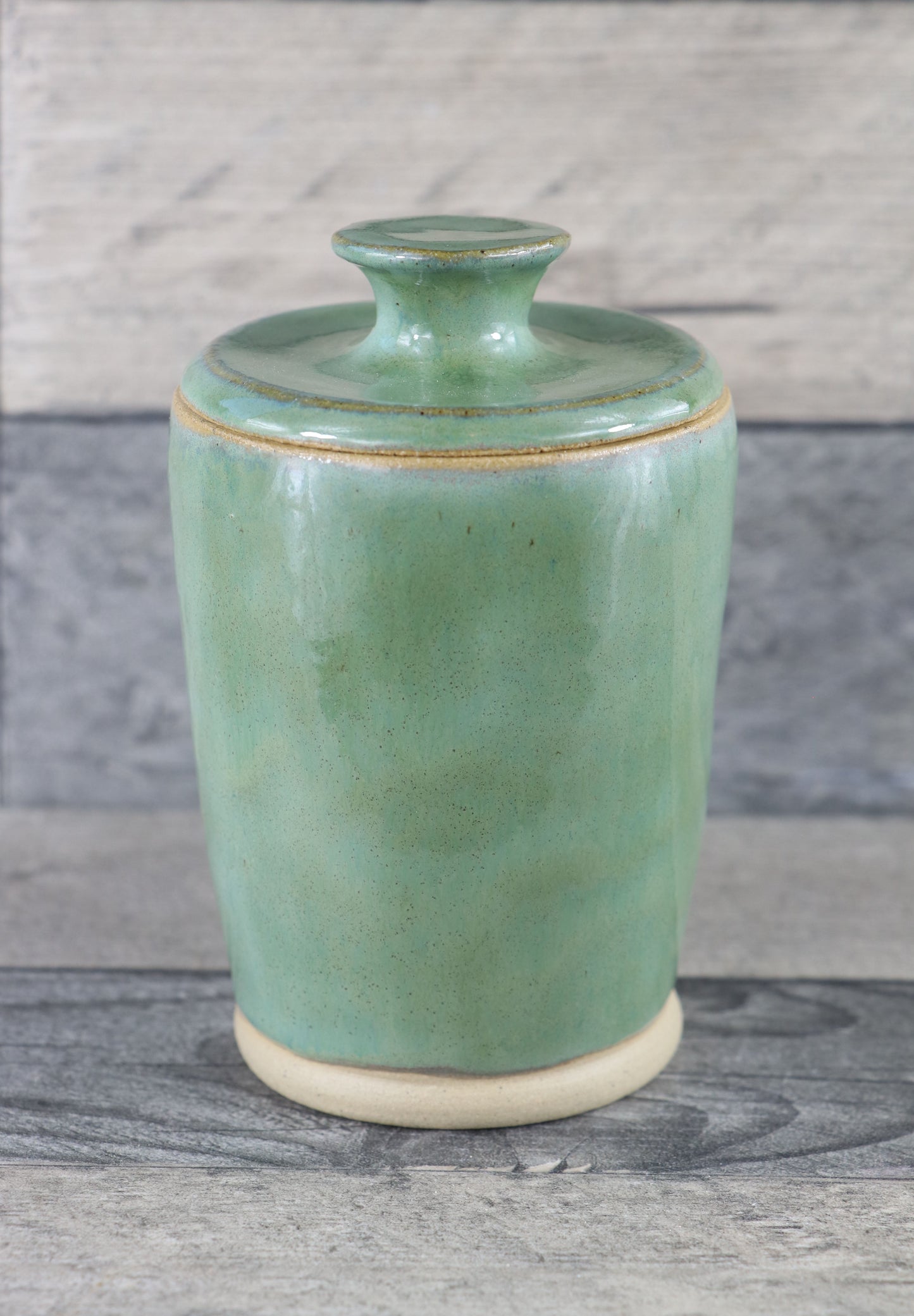 Sage Green Lidded Pot