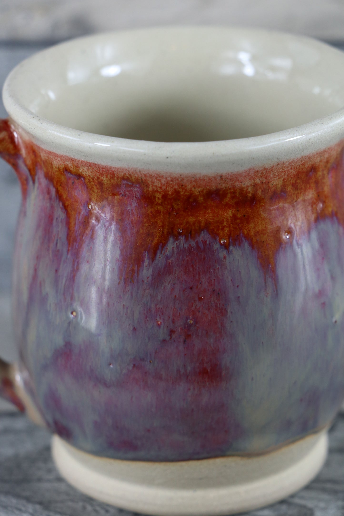 Burgundy Grey Mug