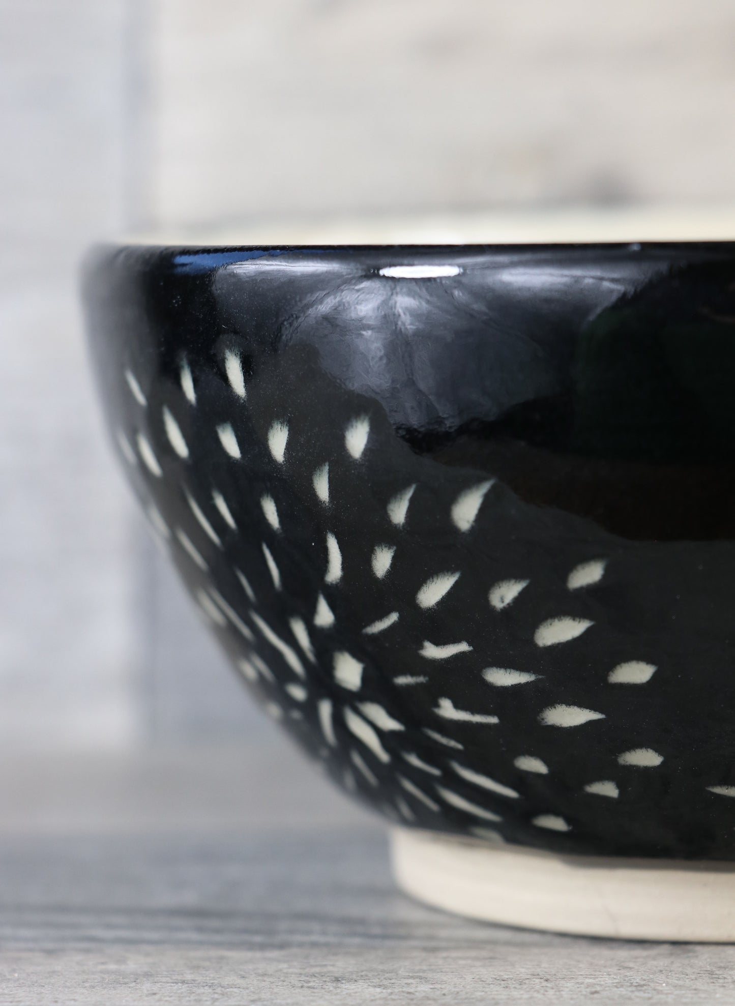 Black Sgraffito Bowl