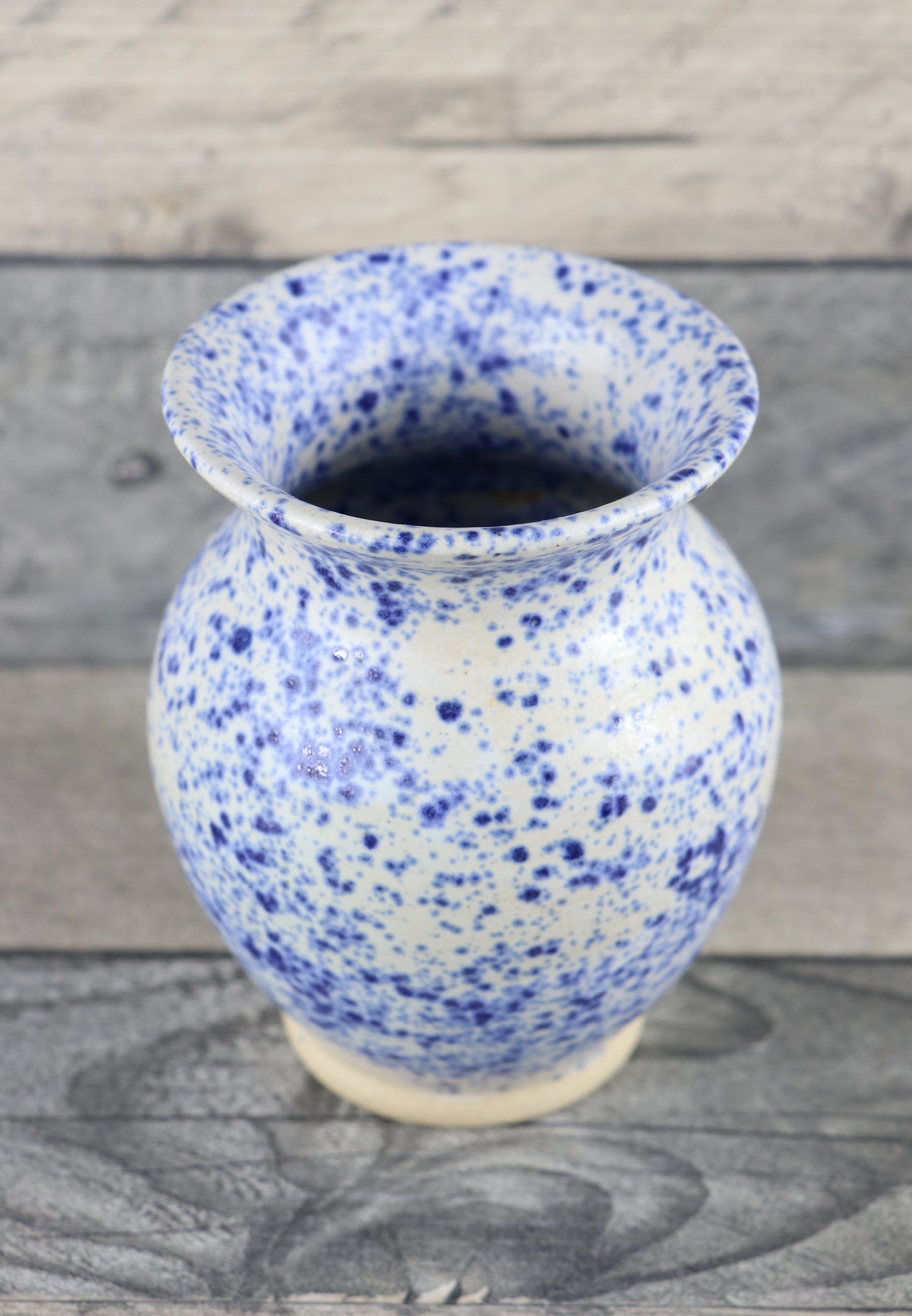 Blue Splatter Vase