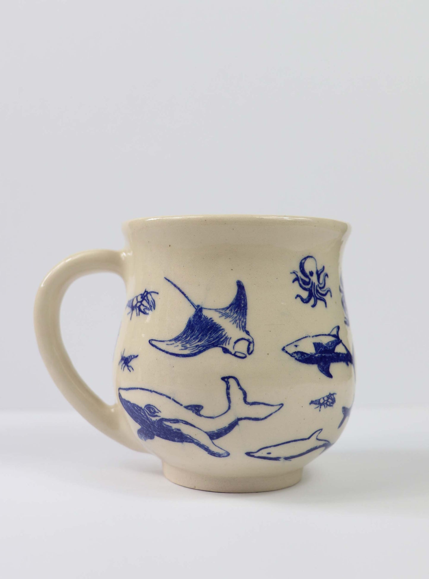 Blue sea life mug